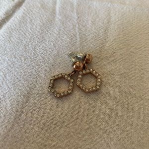 Origami owl hexagon dangle earrings